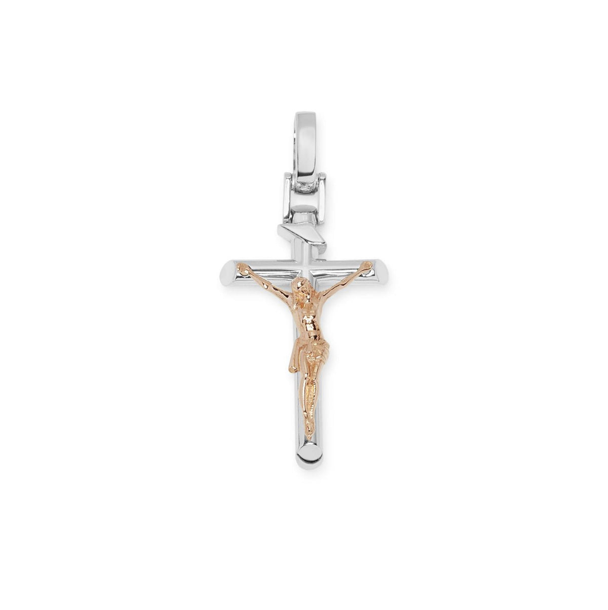 Baraka Nexus Cross CR314061BRLU, a men's cross in rose and white gold