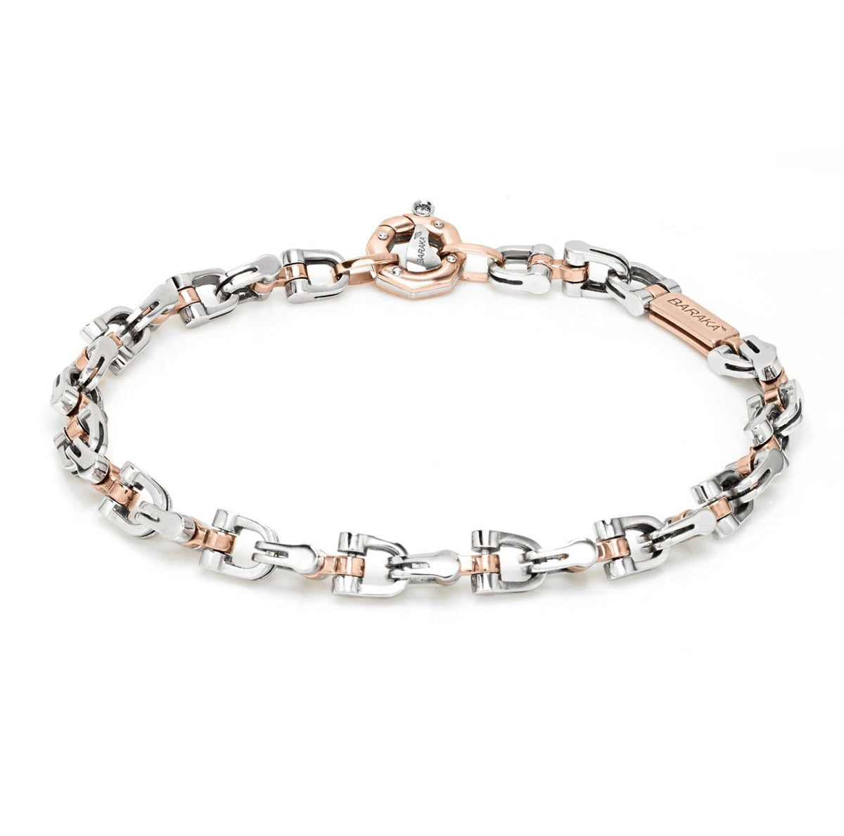 Baraka Ritmika Bracelet BBR261201BRLU-02, a men's bracelet in rose and white gold set with diamonds