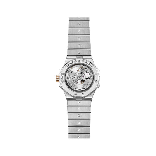 Chopard Alpine Eagle watch in 18k ethical rose gold and stainless steel, view 2