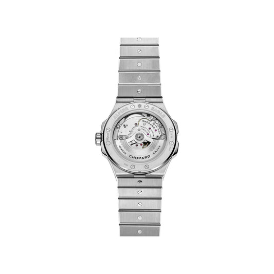 Chopard Alpine Eagle watch in 18k ethical white gold with sapphires and tsavorites, view 2