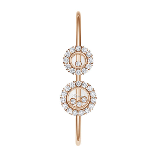 Chopard Happy Diamonds bangle in 18k ethical rose gold with diamonds view 2