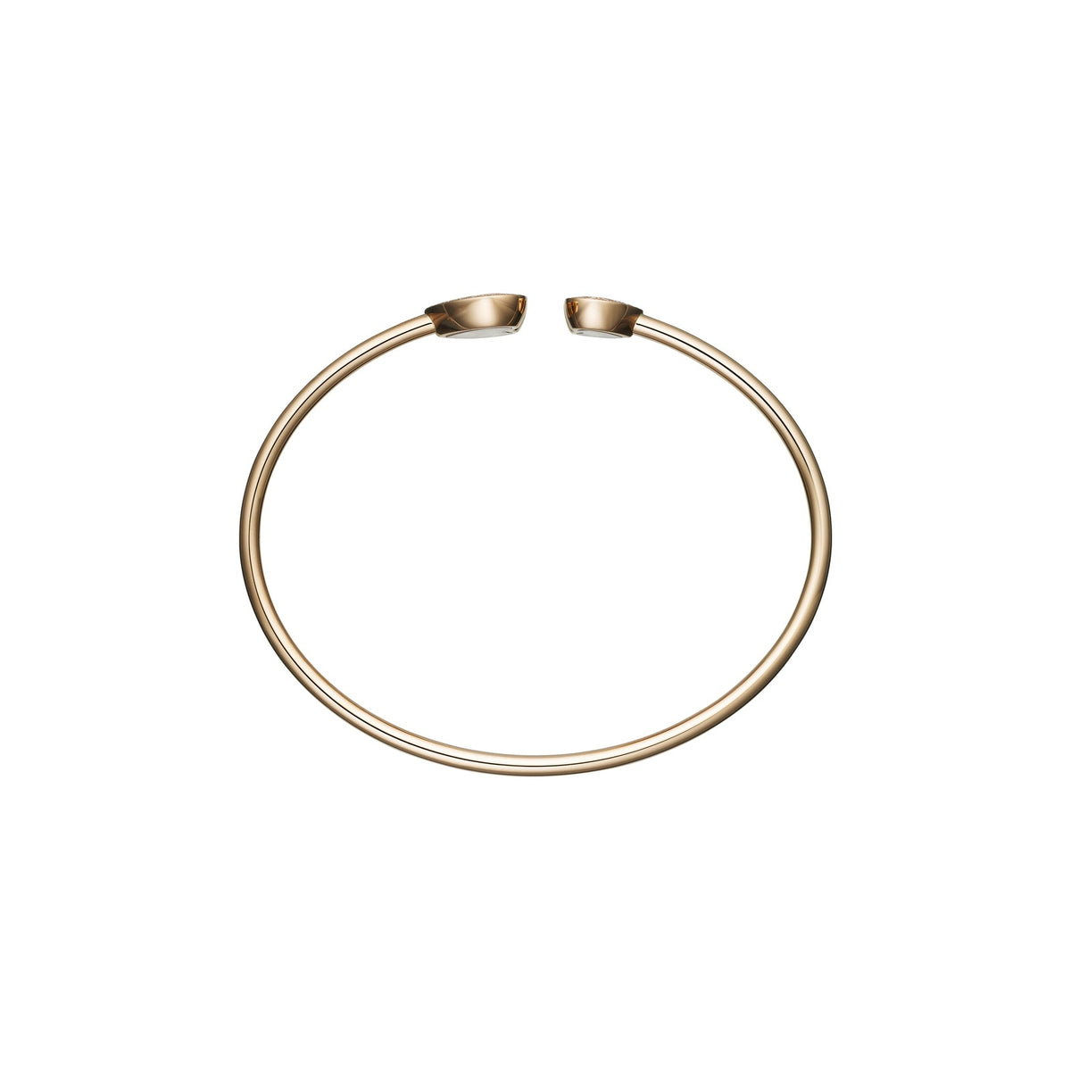 Chopard Happy Diamonds bangle in 18k ethical rose gold with diamonds view 3