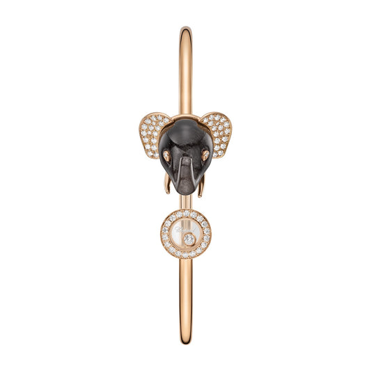 Chopard Happy Diamonds bangle in 18k ethical rose gold with diamonds view 2