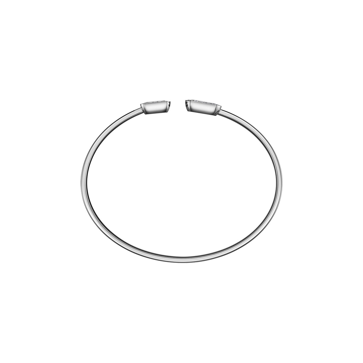Chopard Happy Diamonds bangle in 18k ethical white gold with diamonds view 4