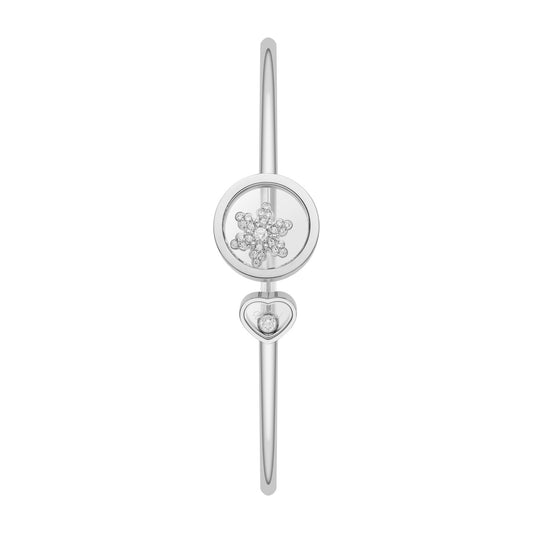 Chopard Happy Diamonds bangle in 18k ethical white gold view 2