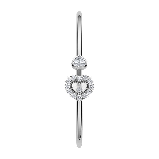 Chopard Happy Diamonds bangle in 18k ethical white gold with diamonds view 2