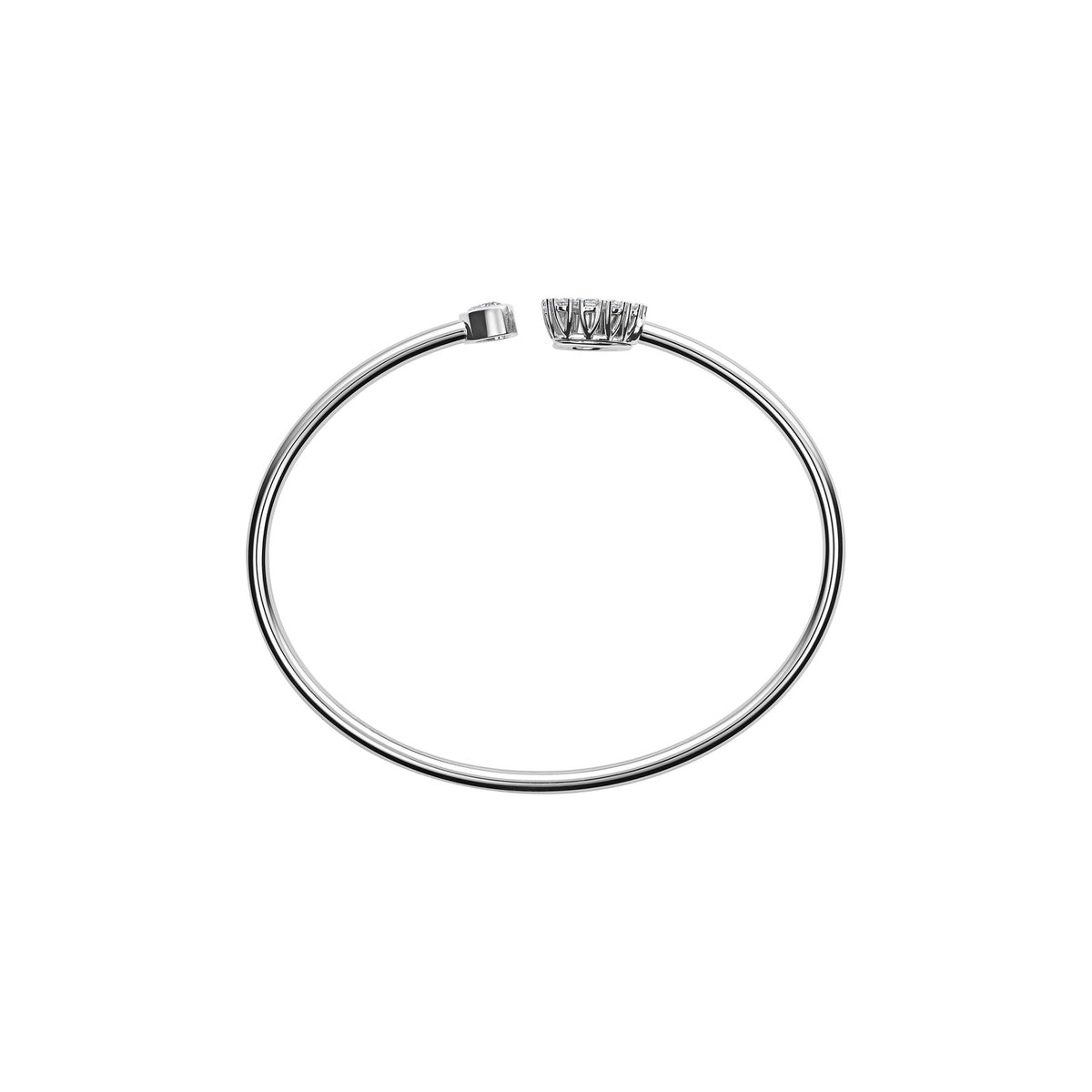 Chopard Happy Diamonds bangle in 18k ethical white gold with diamonds view 3