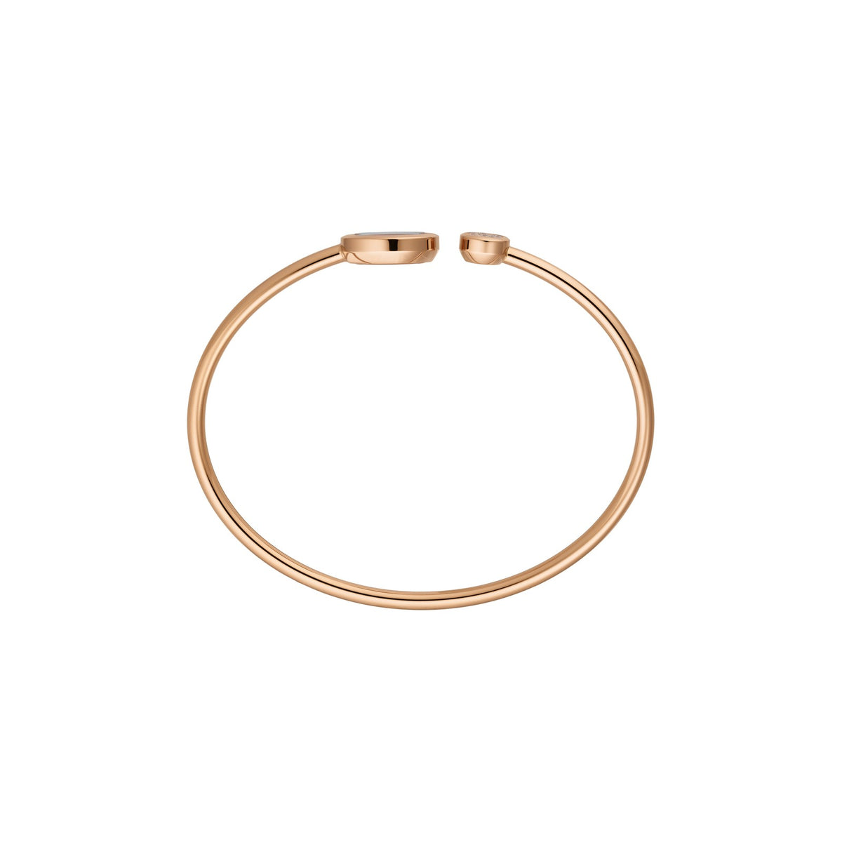Chopard Happy Diamonds bangle in 18k ethical white and rose gold with diamonds view 3
