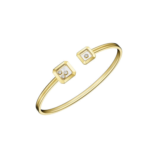 Chopard Happy Diamonds bangle in 18k ethical yellow gold with diamonds view 2