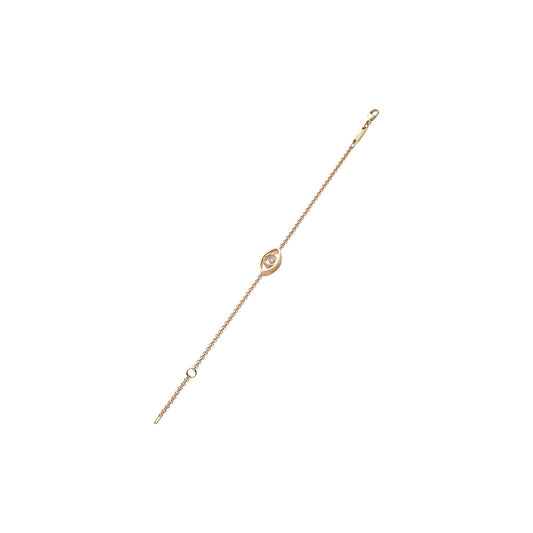 Chopard Happy Diamonds bracelet in 18k ethical rose gold with moving diamonds view 2