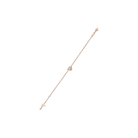 Chopard Happy Diamonds bracelet in 18k ethical rose gold with moving diamonds view 2