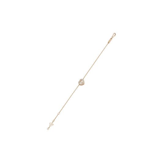 Chopard Happy Diamonds bracelet in 18k ethical rose gold with moving diamonds view 2