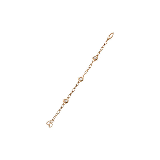Chopard Happy Diamonds bracelet in 18k ethical rose gold with moving diamonds view 2