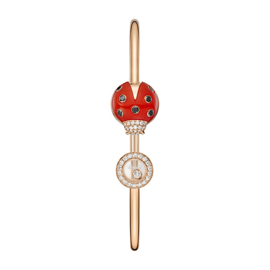 Chopard Happy Diamonds bracelet in 18k ethical rose gold with diamonds view 2