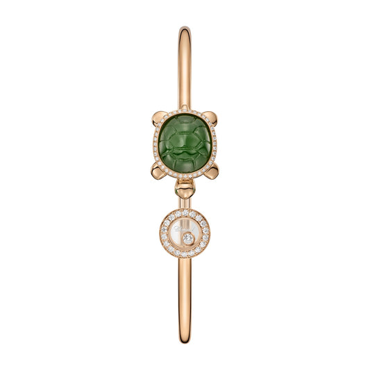 Chopard Happy Diamonds bracelet in 18k ethical rose gold with diamonds view 2