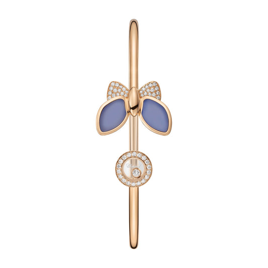 Chopard Happy Diamonds bracelet in 18k ethical rose gold with diamonds view 2