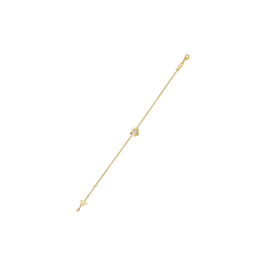 Chopard Happy Diamonds bracelet in 18k ethical yellow gold with moving diamonds view 2