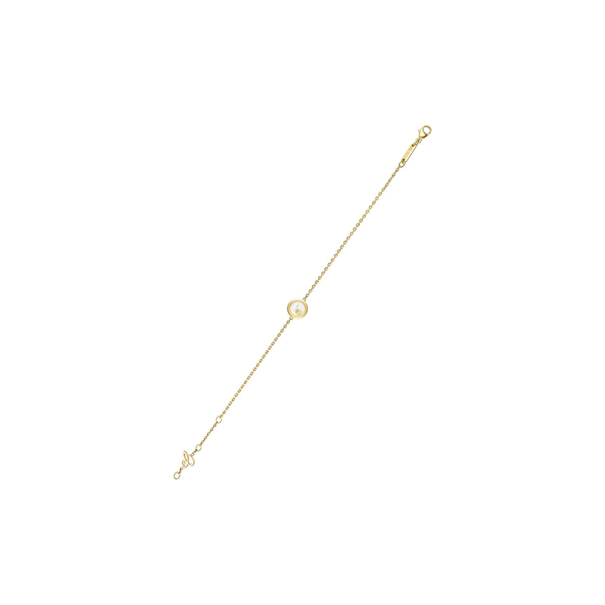Chopard Happy Diamonds bracelet in 18k ethical yellow gold with diamonds view 3
