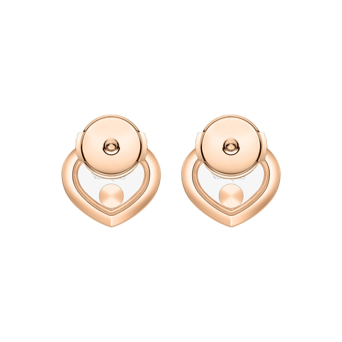 Chopard Happy Diamonds earrings in 18k ethical rose gold view 4