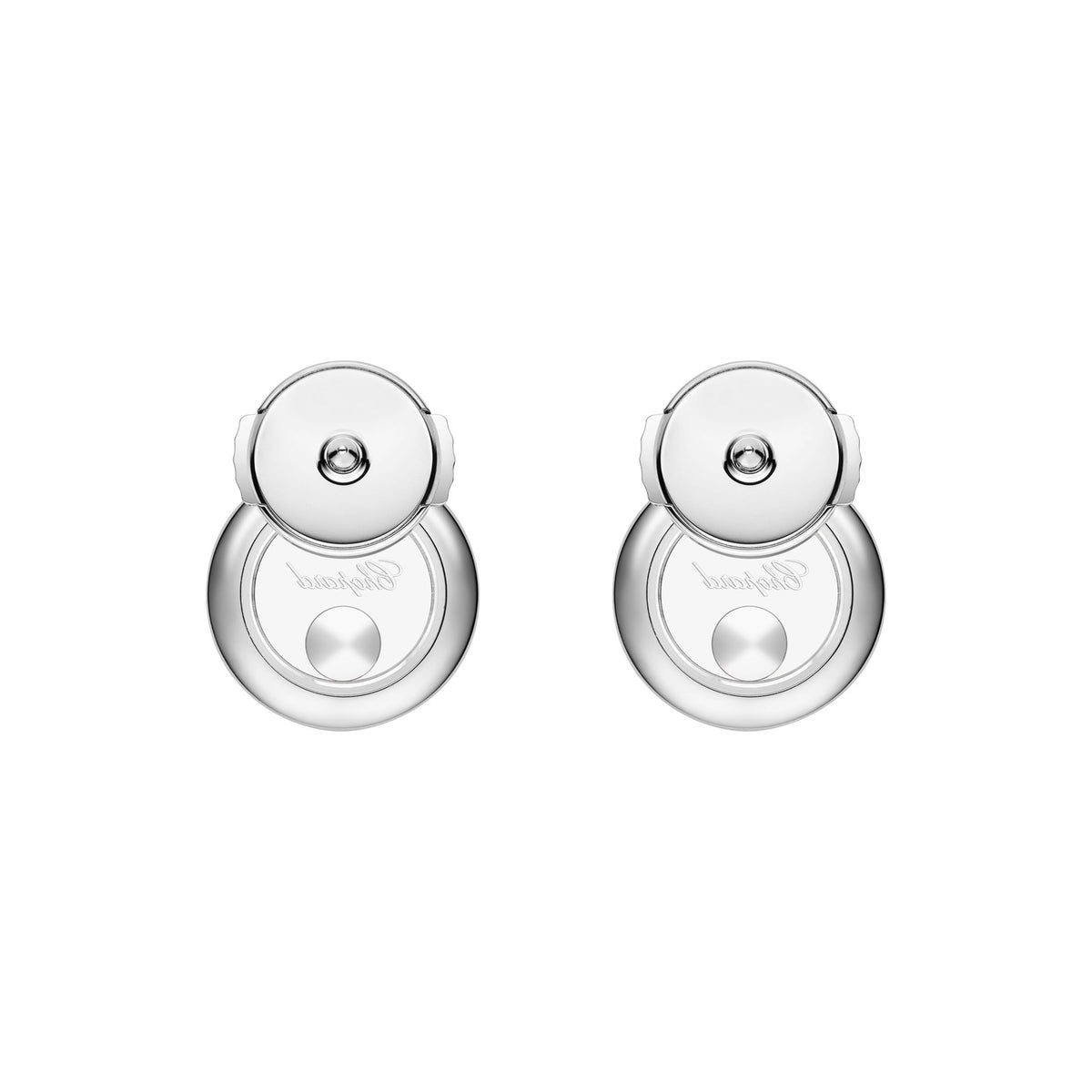 Chopard Happy Diamonds earrings in 18k ethical white gold view 4