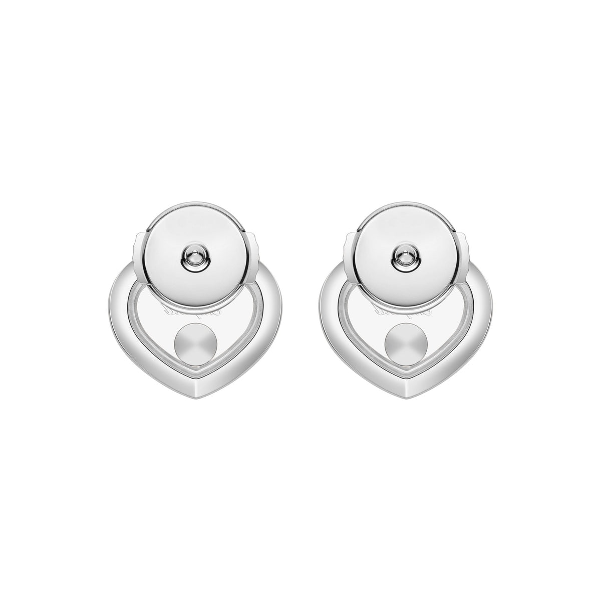 Chopard Happy Diamonds earrings in 18k ethical white gold view 4