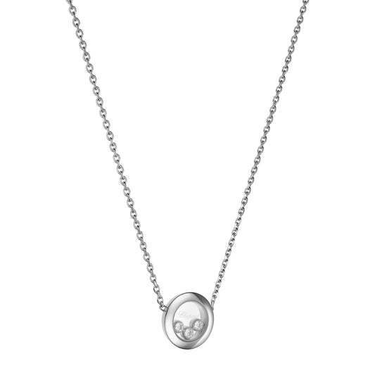 Chopard Happy Diamonds necklace in 18k ethical white gold view 2