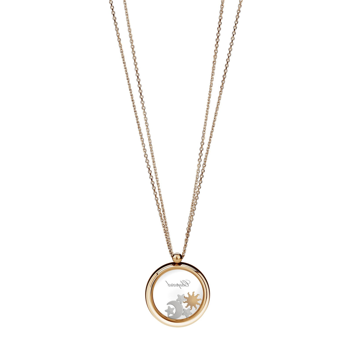 Chopard Happy Diamonds pendant in 18k ethical rose gold, view 4