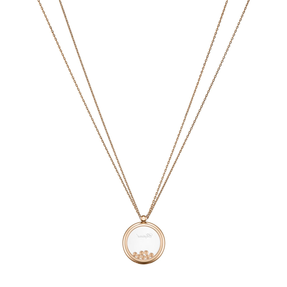 Chopard Happy Diamonds pendant in 18k ethical rose gold, view 4