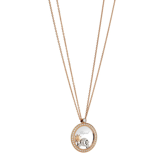 Chopard Happy Diamonds pendant in 18k ethical rose gold, view 2