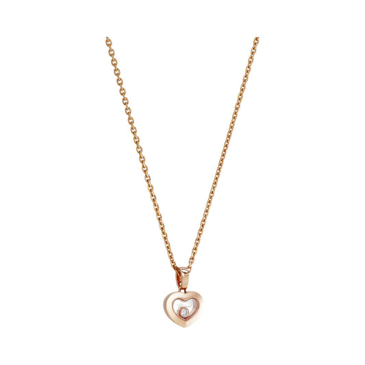 Chopard Happy Diamonds pendant in 18k ethical rose gold with moving diamonds, view 2