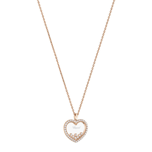 Chopard Happy Diamonds pendant in 18k ethical rose gold, view 2