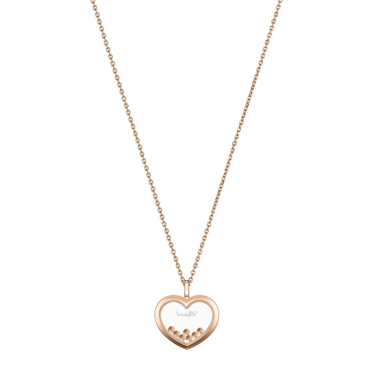 Chopard Happy Diamonds pendant in 18k ethical rose gold, view 4