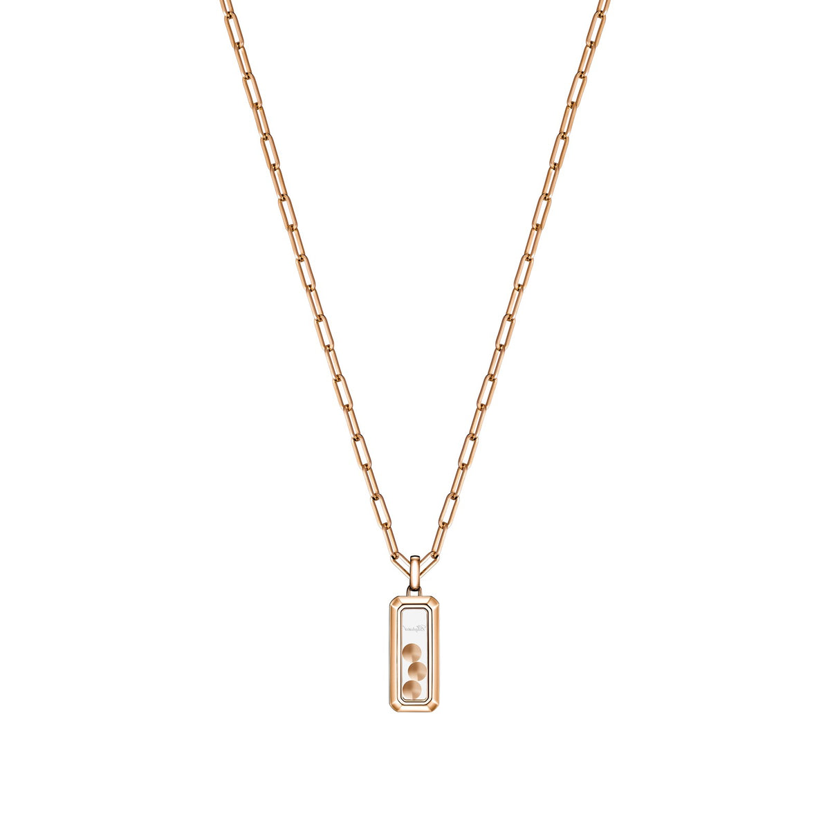 Chopard Happy Diamonds pendant in 18k ethical rose gold with diamonds, view 4
