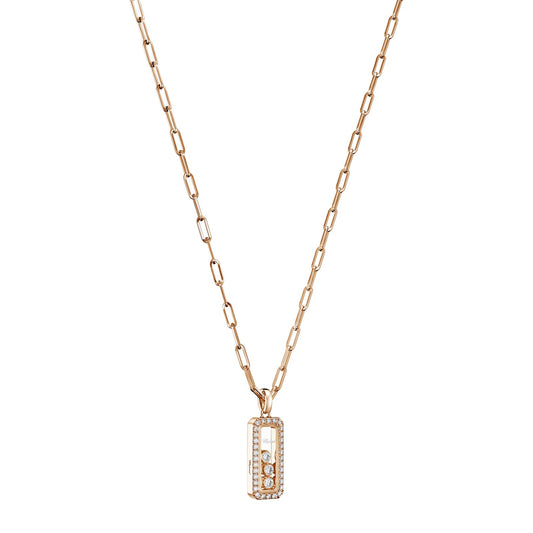 Chopard Happy Diamonds pendant in 18k ethical rose gold with diamonds, view 2