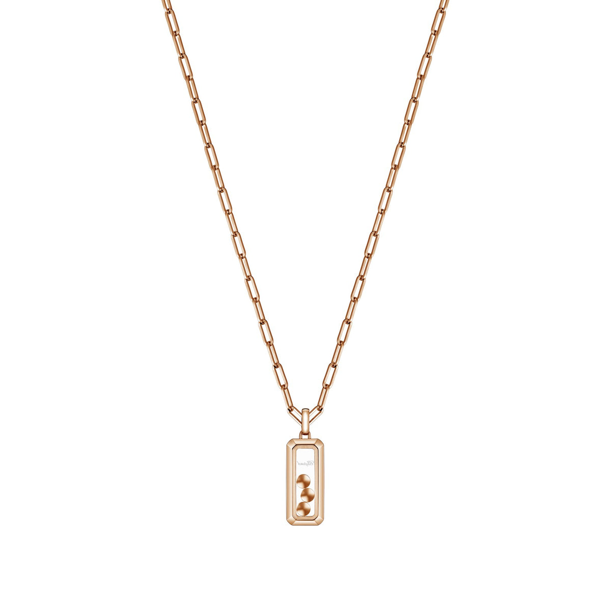 Chopard Happy Diamonds pendant in 18k ethical rose gold with diamonds, view 4