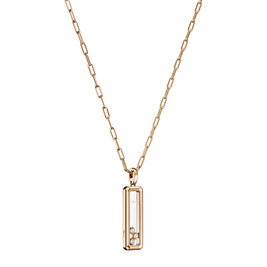 Chopard Happy Diamonds pendant in 18k ethical rose gold with diamonds, view 2
