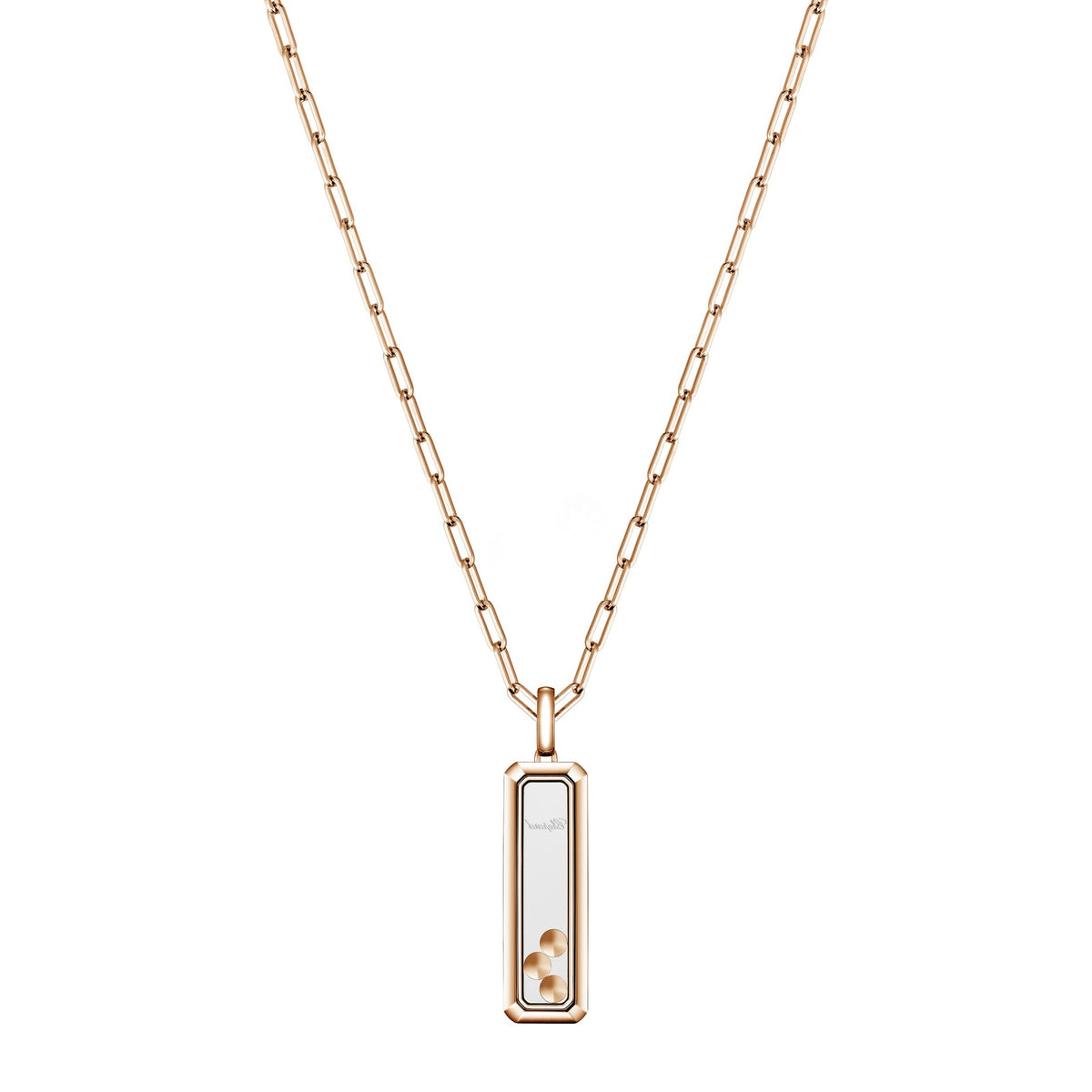 Chopard Happy Diamonds pendant in 18k ethical rose gold with diamonds, view 4