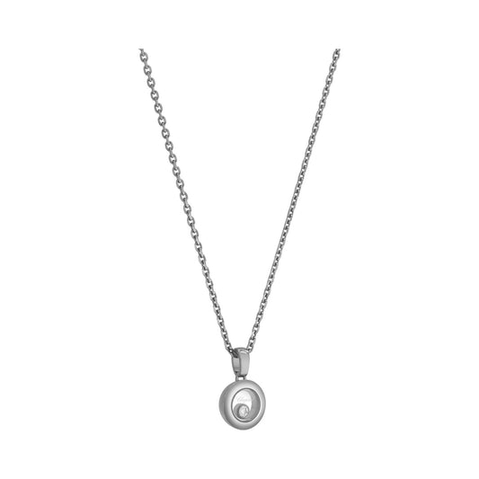 Chopard Happy Diamonds pendant in 18k ethical white gold with moving diamonds, view 2