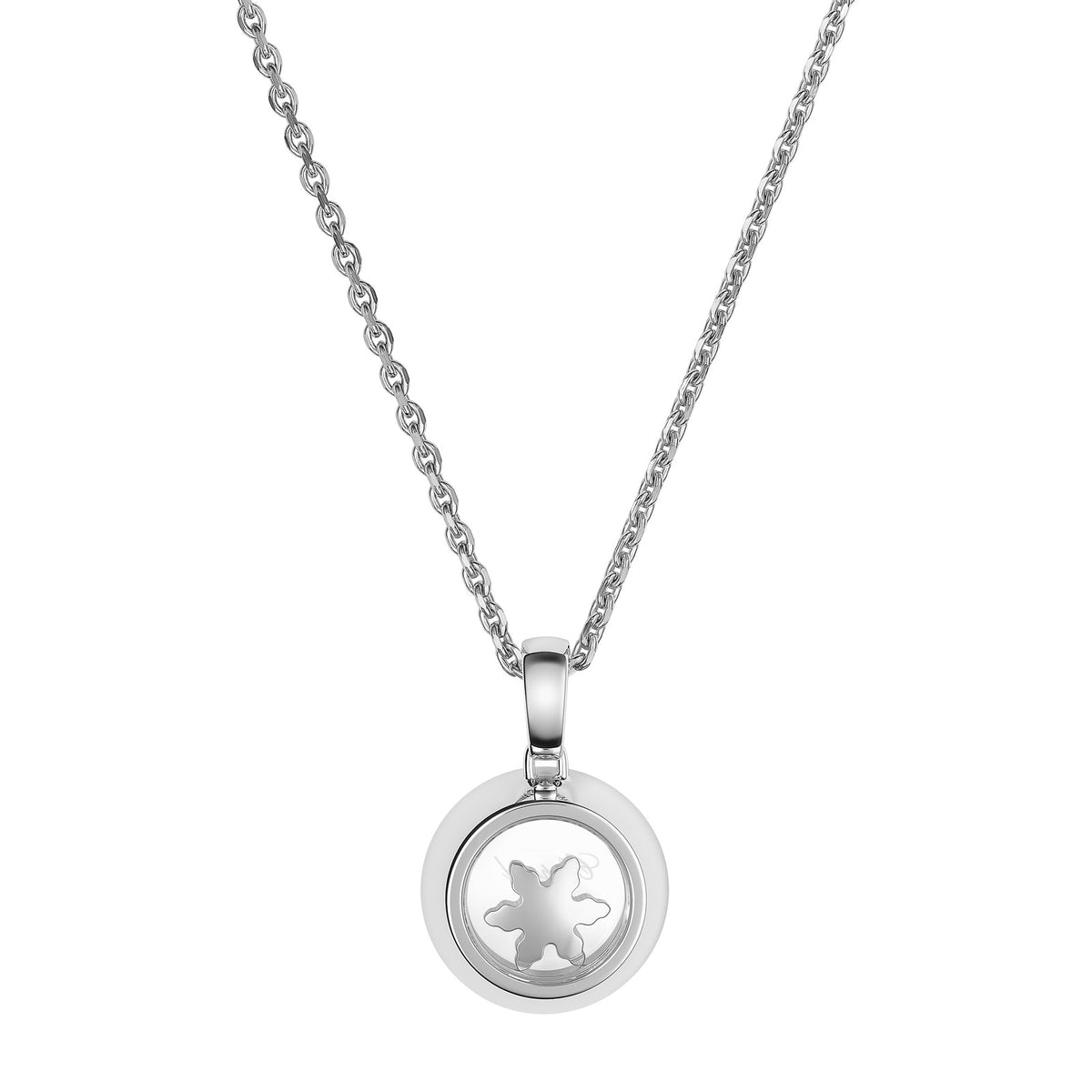 Chopard Happy Diamonds pendant in 18k ethical white gold with diamonds, view 4