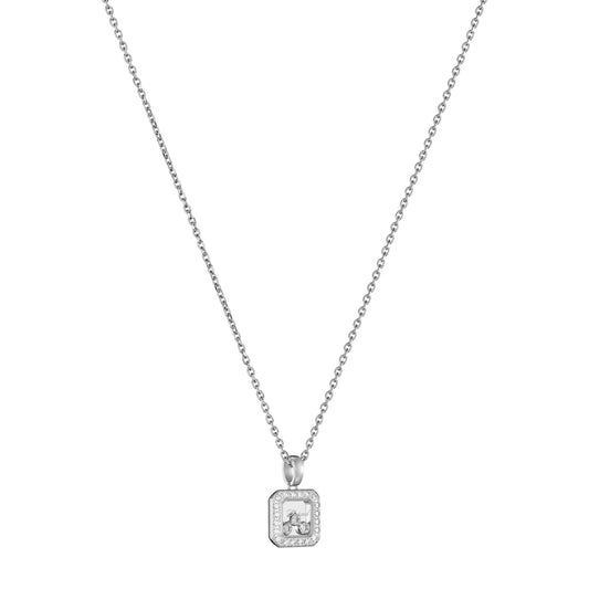 Chopard Happy Diamonds pendant in 18k ethical white gold with moving diamonds, view 2