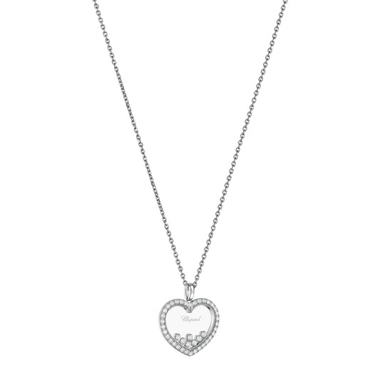 Chopard Happy Diamonds pendant in 18k ethical white gold, view 2