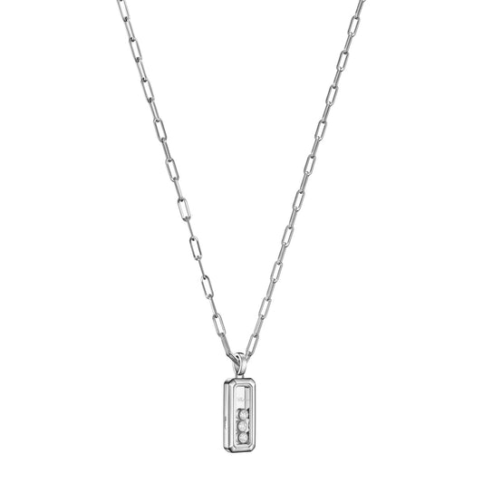Chopard Happy Diamonds pendant in 18k ethical white gold with diamonds, view 2
