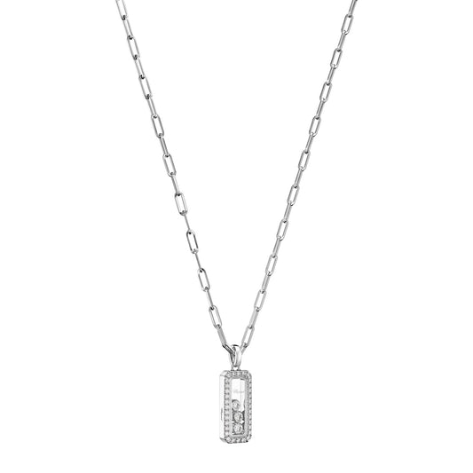 Chopard Happy Diamonds pendant in 18k ethical white gold with diamonds, view 2