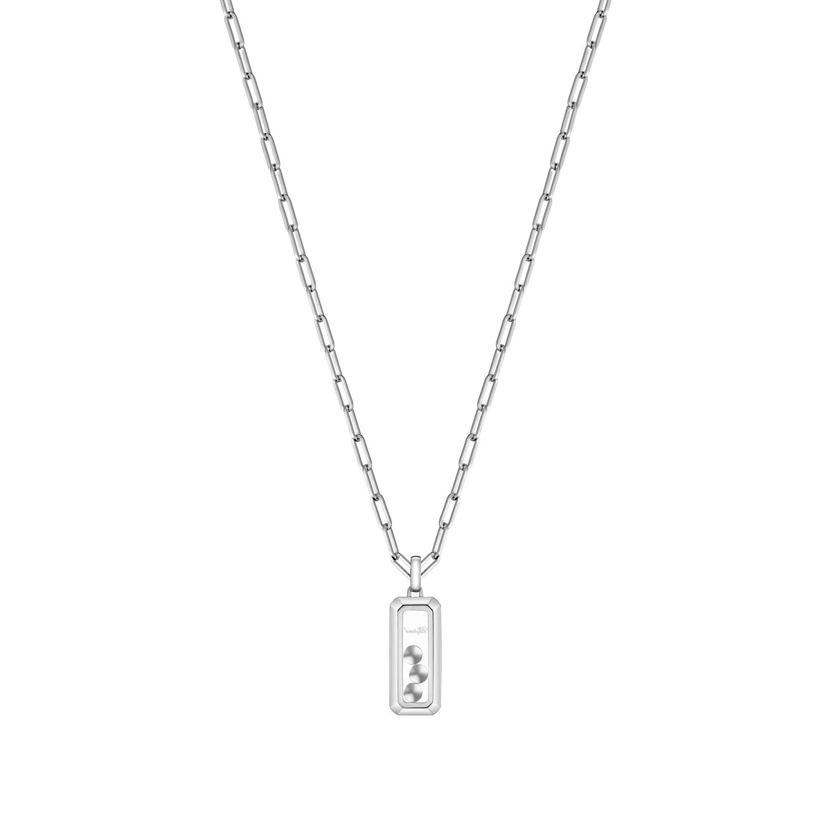 Chopard Happy Diamonds pendant in 18k ethical white gold with diamonds, view 4