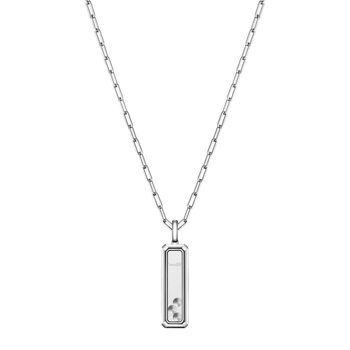 Chopard Happy Diamonds pendant in 18k ethical white gold with diamonds, view 4