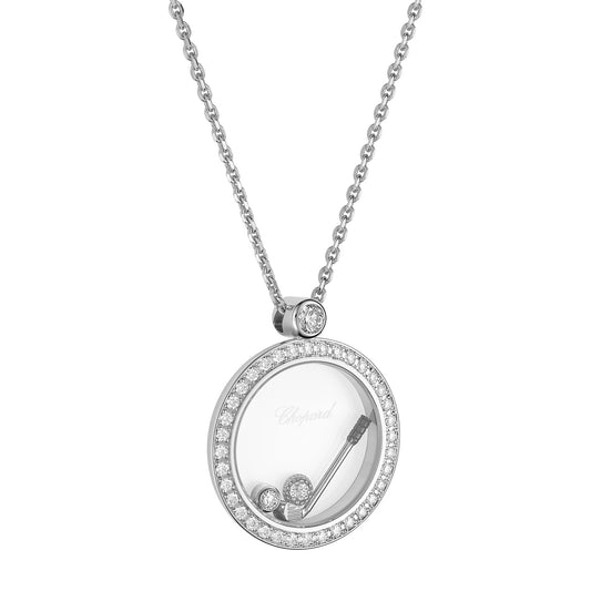 Chopard Happy Diamonds pendant in 18k ethical white gold, view 2