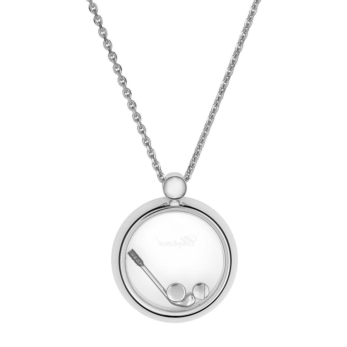 Chopard Happy Diamonds pendant in 18k ethical white gold, view 4