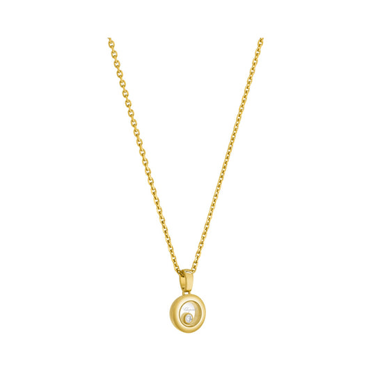 Chopard Happy Diamonds pendant in 18k ethical yellow gold with moving diamonds, view 2