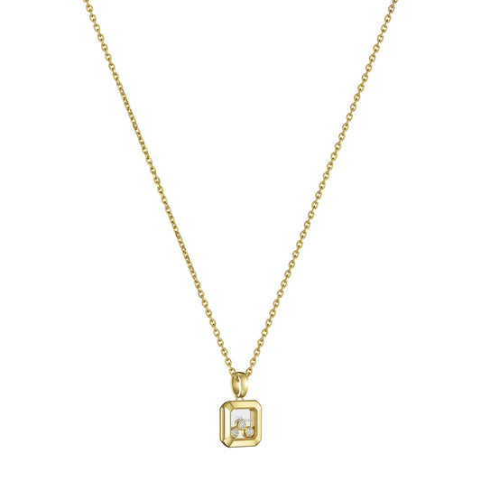 Chopard Happy Diamonds pendant in 18k ethical yellow gold with moving diamonds, view 2