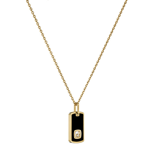 Chopard Happy Diamonds pendant in 18k ethical yellow gold with onyx, view 2